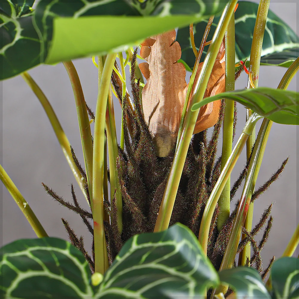 Faux Potted Caladium Plant 95cm High - Image 4