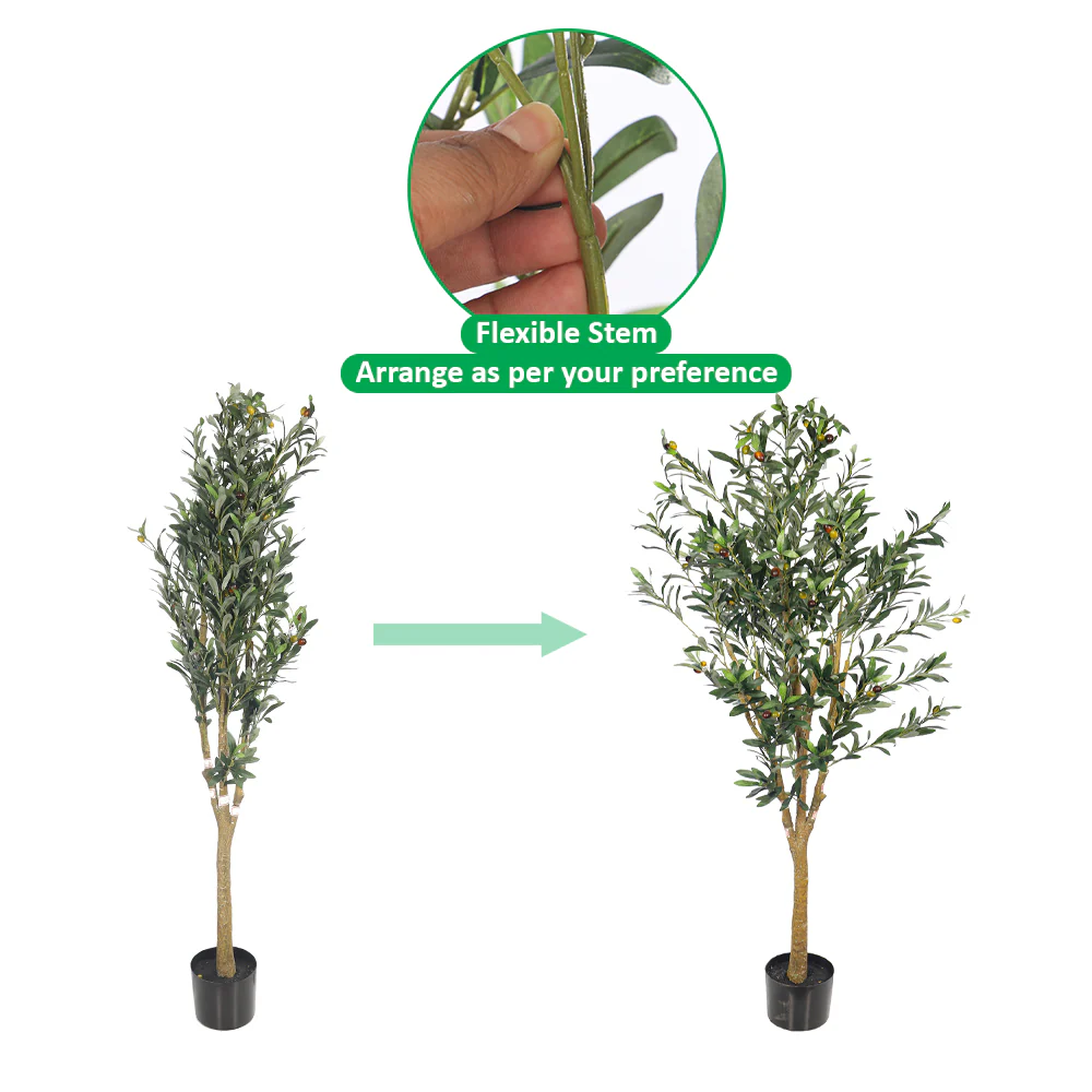 Faux Olive Plant(with black nursery pot) - Image 17