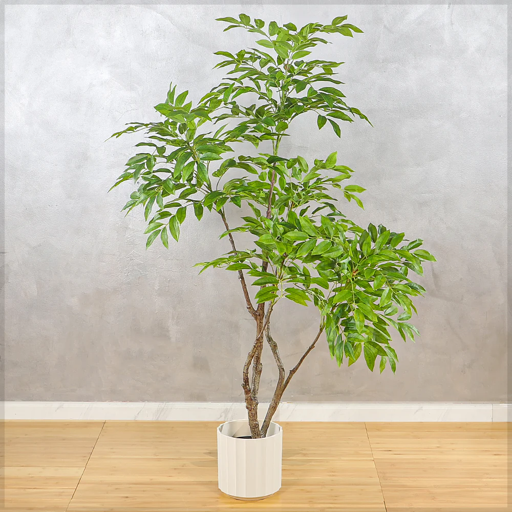 Faux Siberian Elm Plant(with black nursery pot)