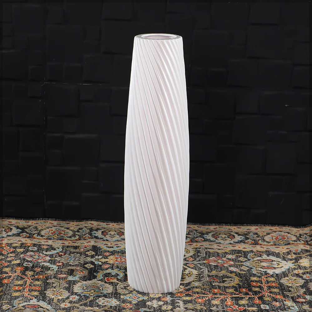 Floor Standing Diagonal Design Ceramic Vase - Image 5