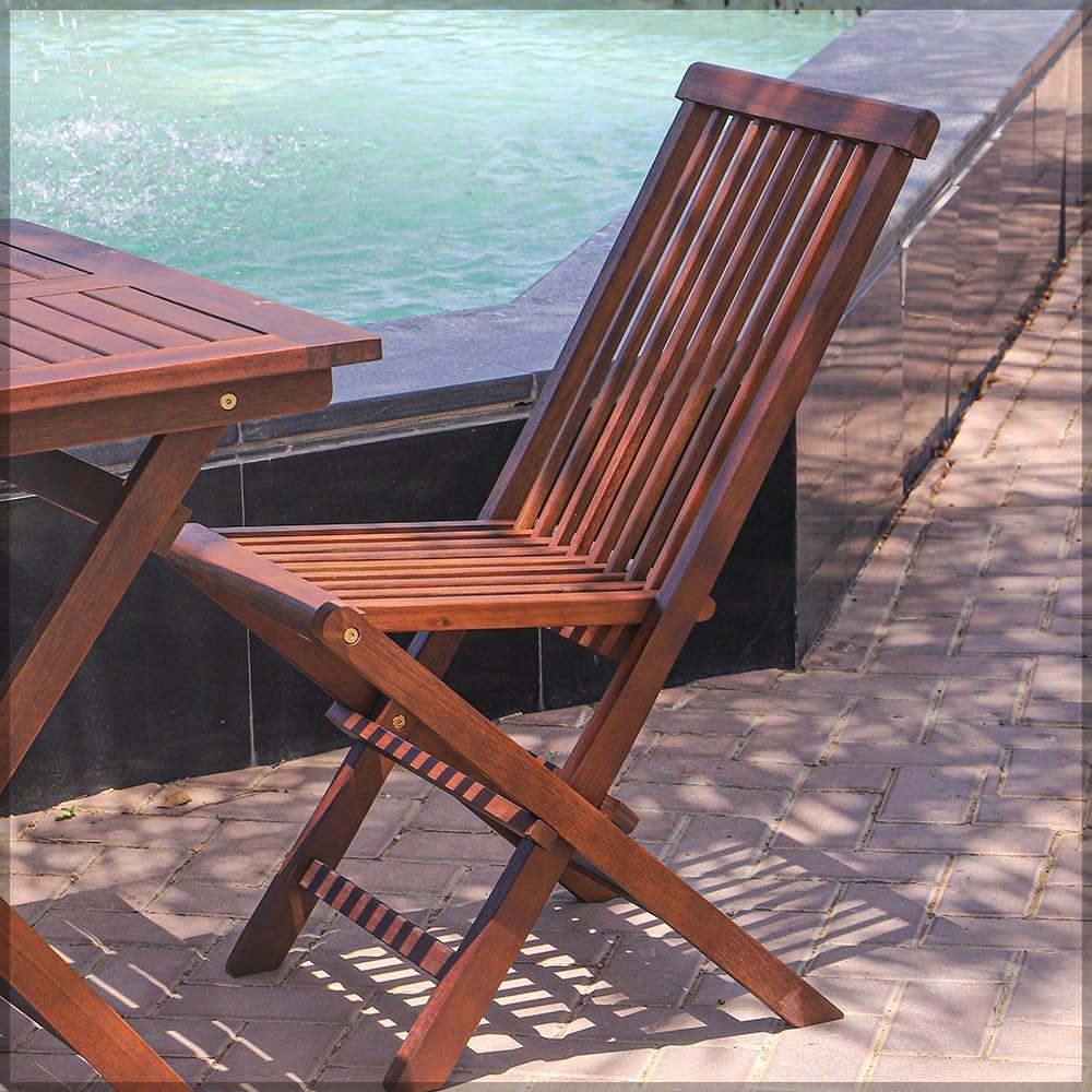 Foldable Wooden Garden Chair - Image 3
