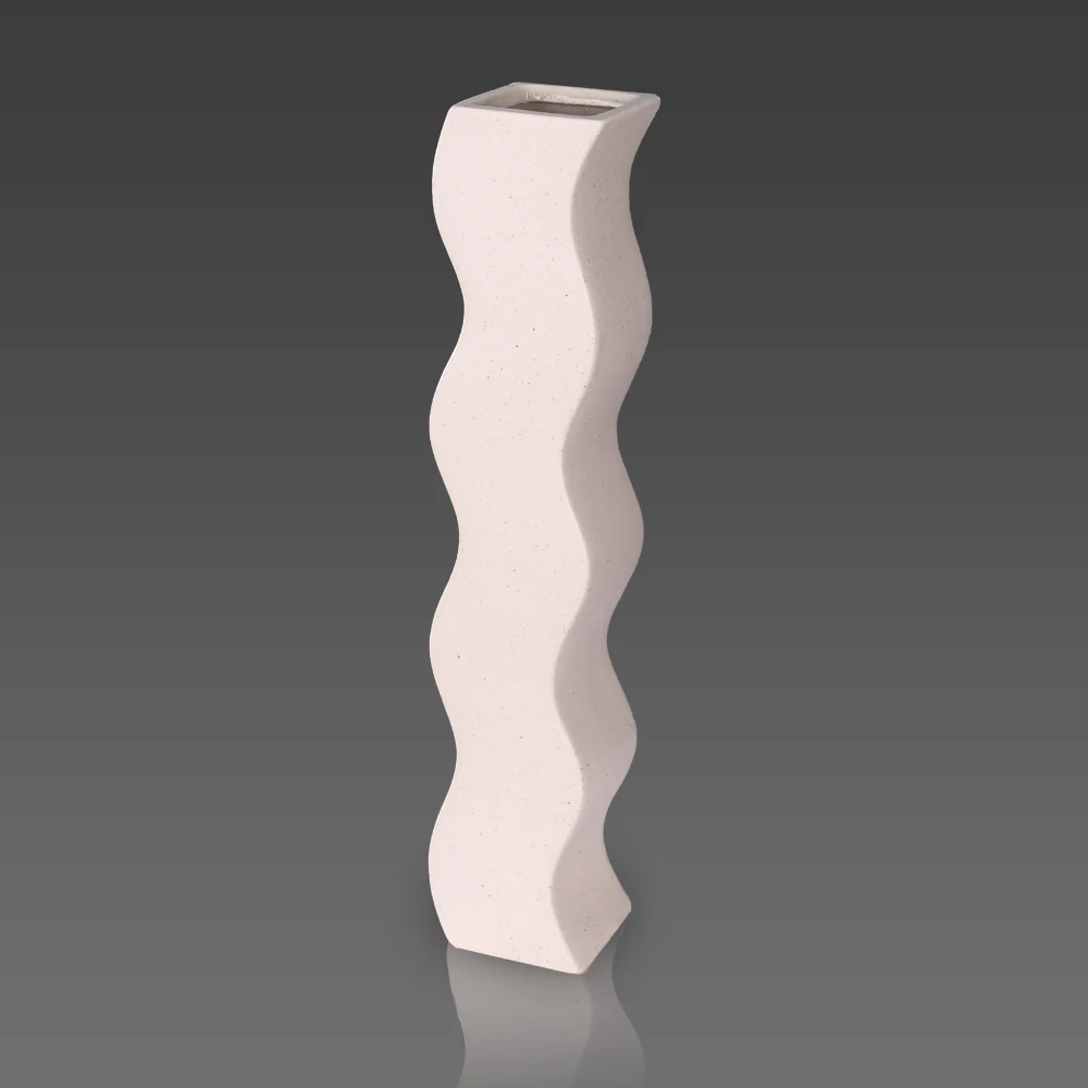 Geometric Wave Ceramic Vase - Image 6