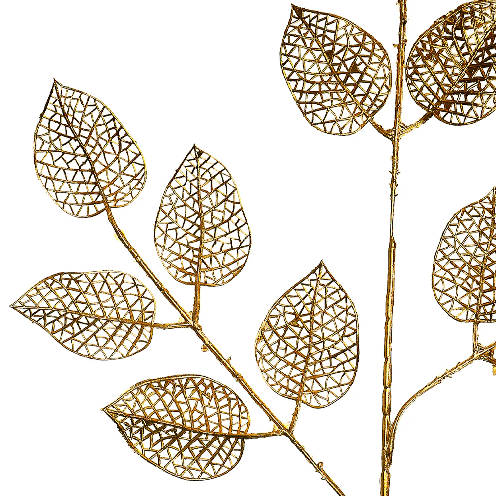 1 Piece Golden Decor Leaf (Without Vase) - Image 4
