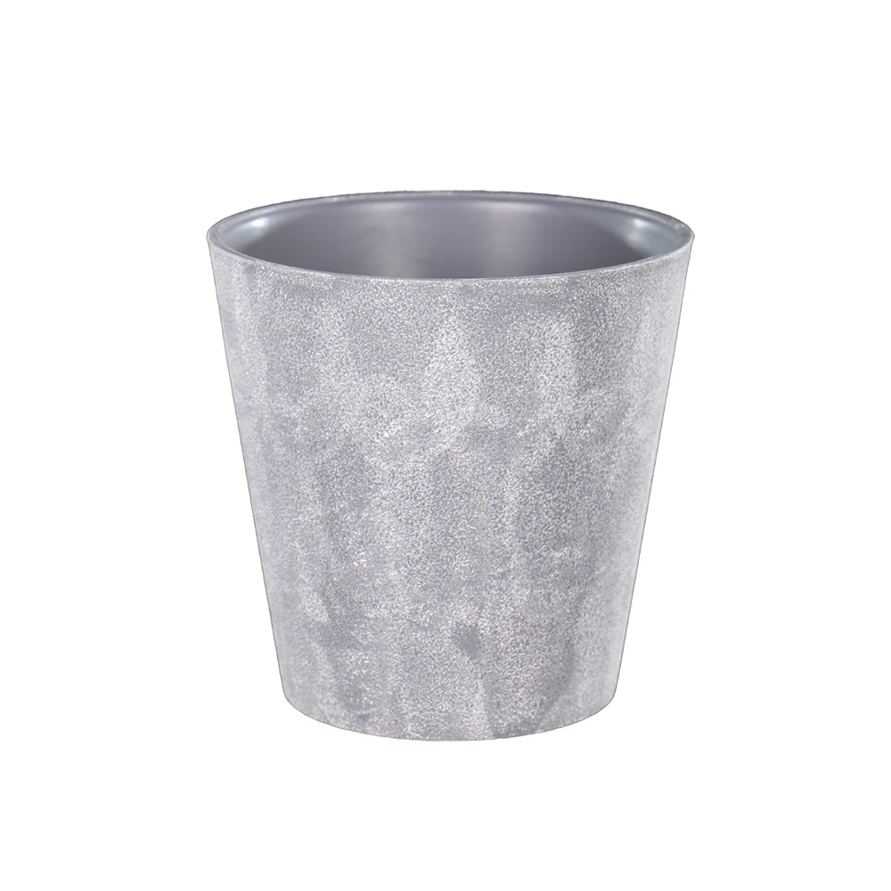 Gray Plastic Planter Pot