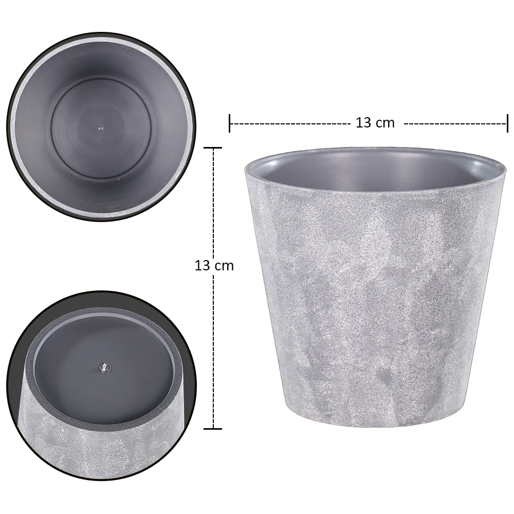 Gray Plastic Planter Pot - Image 5