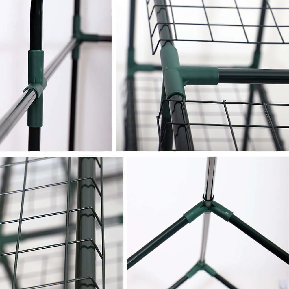 1 Piece Green house with 8 Sturdy Shelves to Grow Plants, Seedlings, Herbs, or Flowers(Plants not included) - Image 4