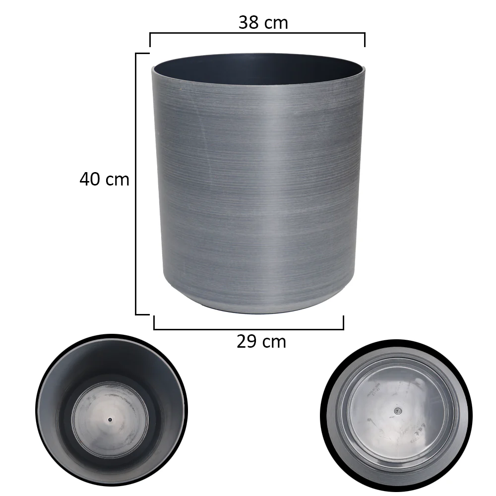 Grey color plastic plant pots - Image 3