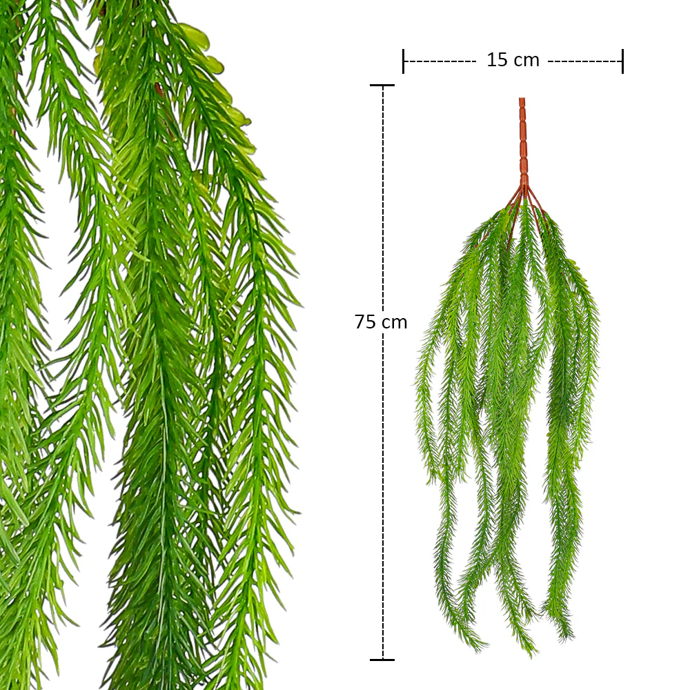 Hanging Artificial Single Bunch Plant Leaf - Image 3