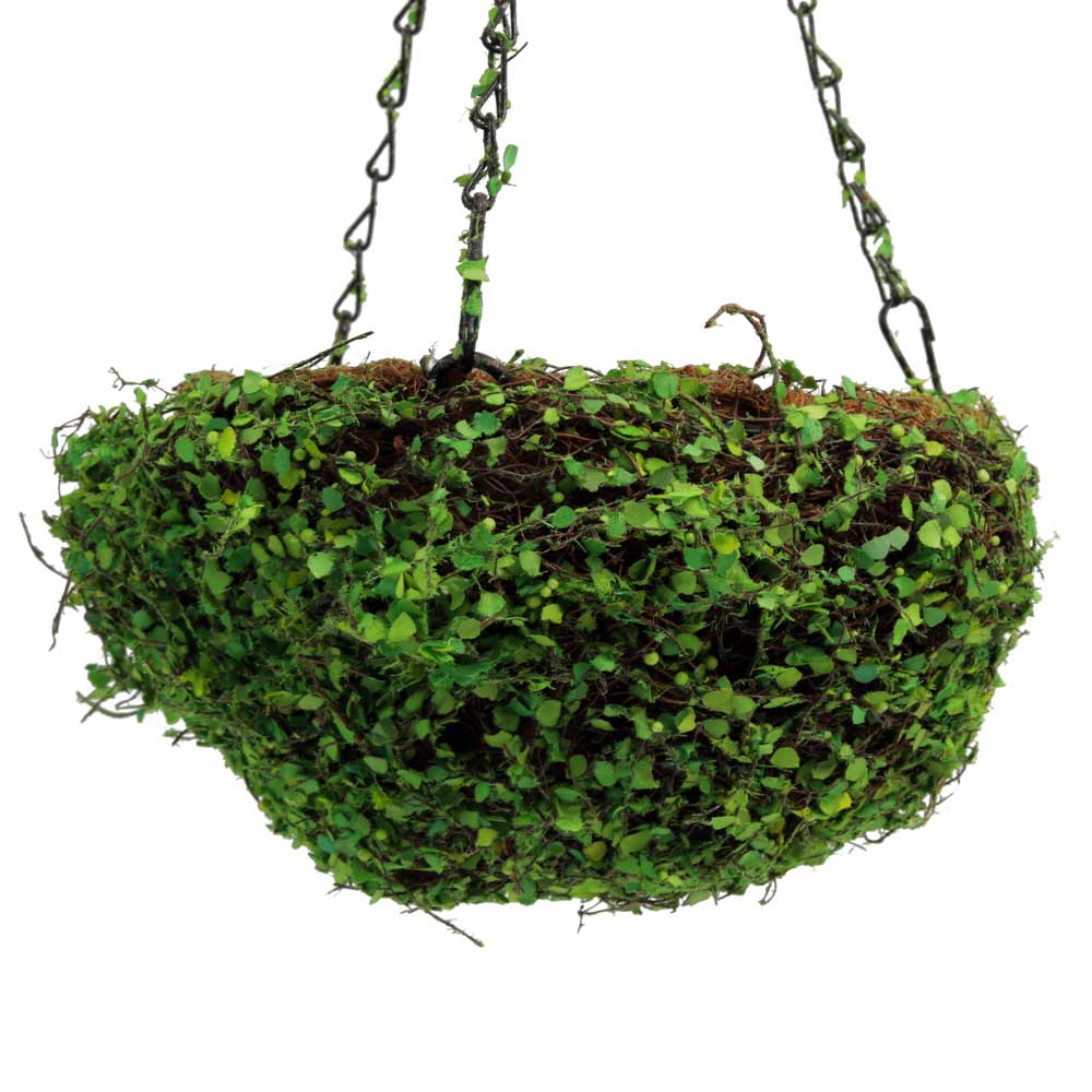 Hanging Coir Planter Basket With Iron Chain (Flowers not included) - Image 4