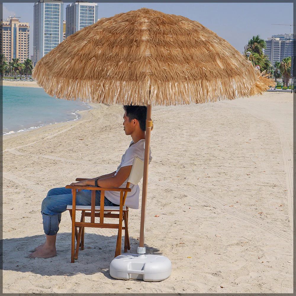 Hawaiian Style Straw Outdoor Umbrella without Base (Umbrella Only) - Image 6
