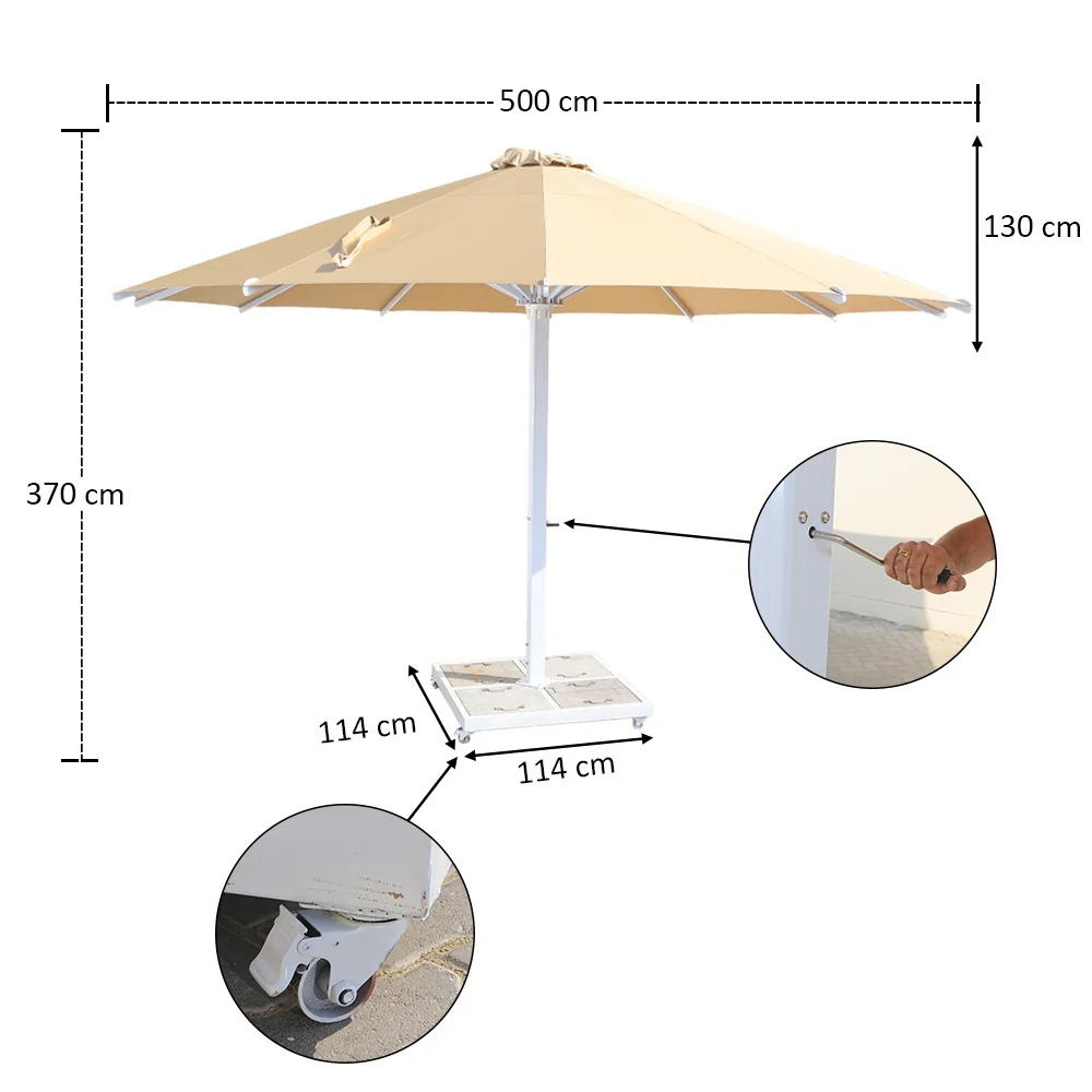 Heavy Duty Outdoor Round Umbrella with assembly - Image 4