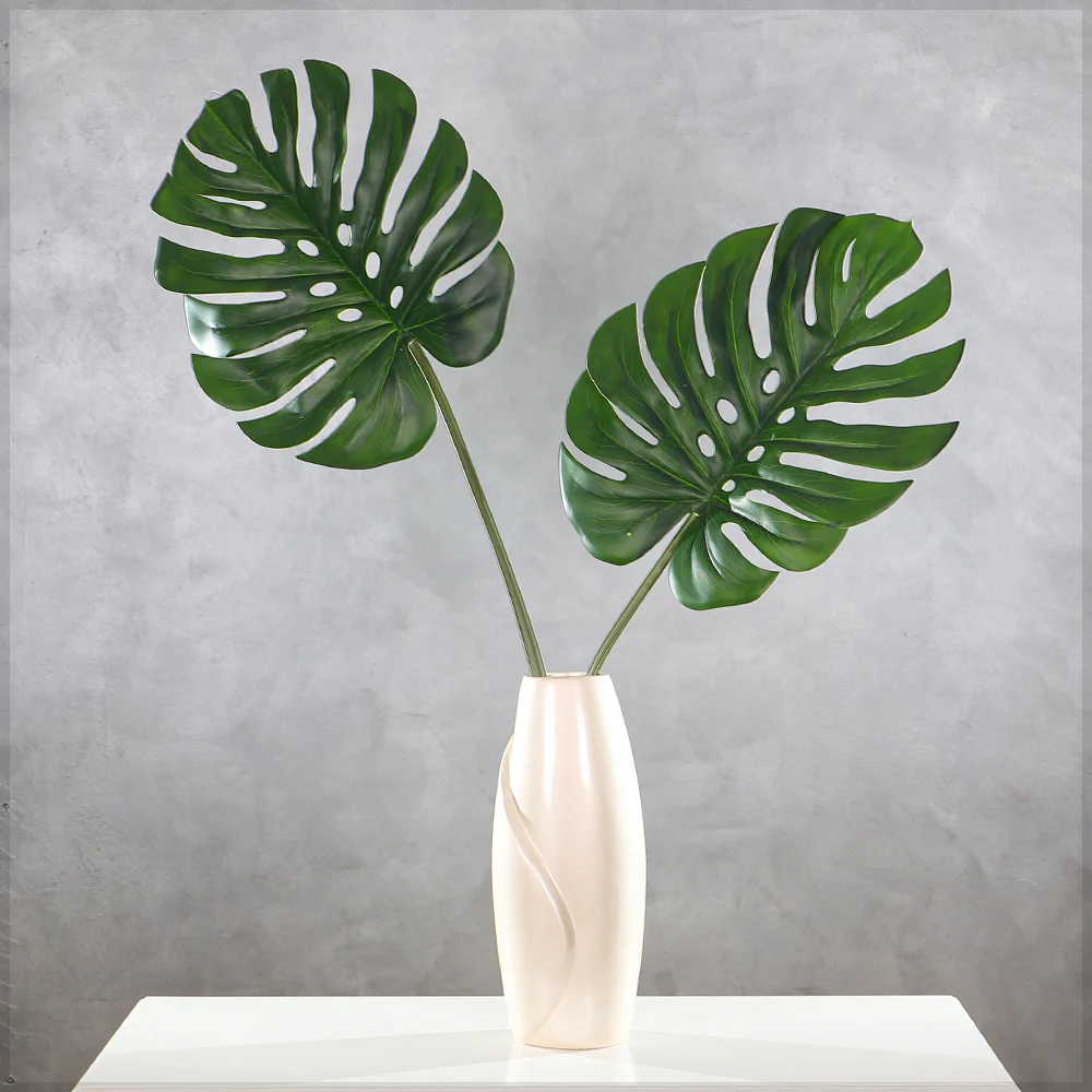 Lifelike Artificial Monstera Leaf Single Stem (without vase)