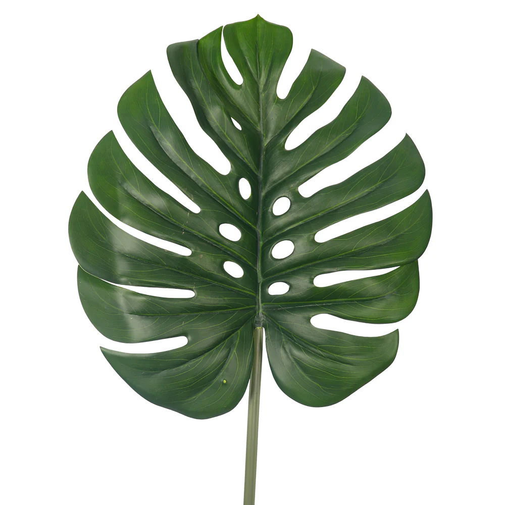 Lifelike Artificial Monstera Leaf Single Stem (without vase) - Image 3