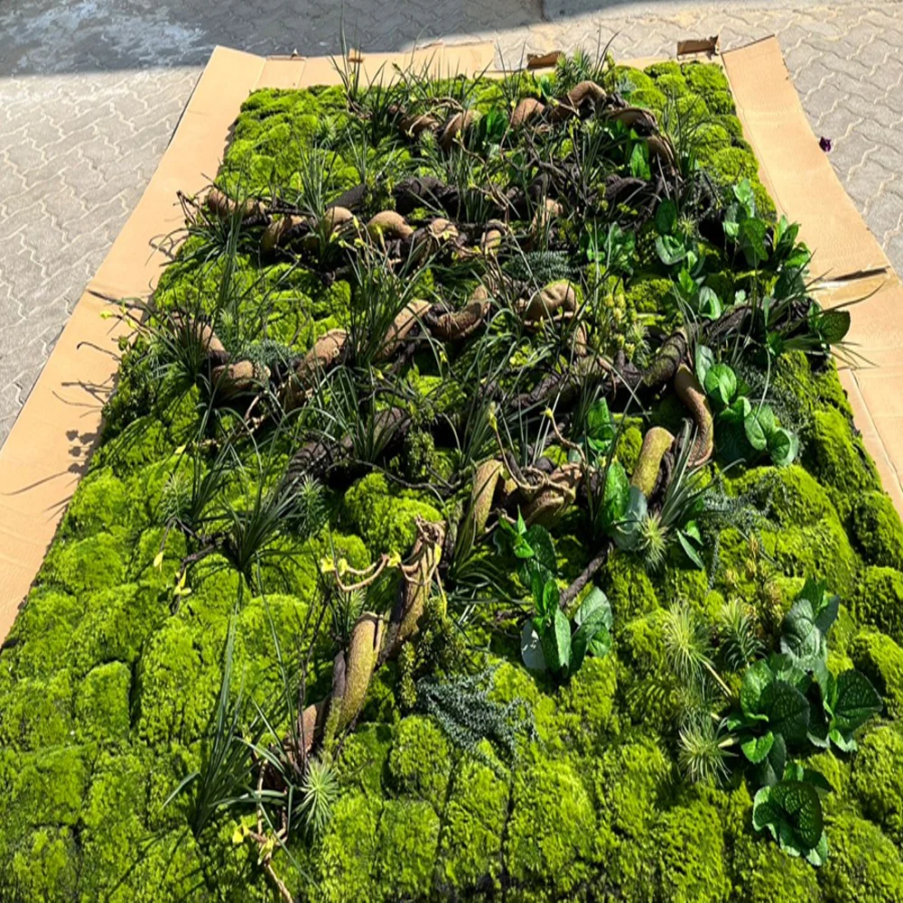 Lush Moss Panel with Natural Vines and Greenery for display purposes only (non-sale) - Image 2
