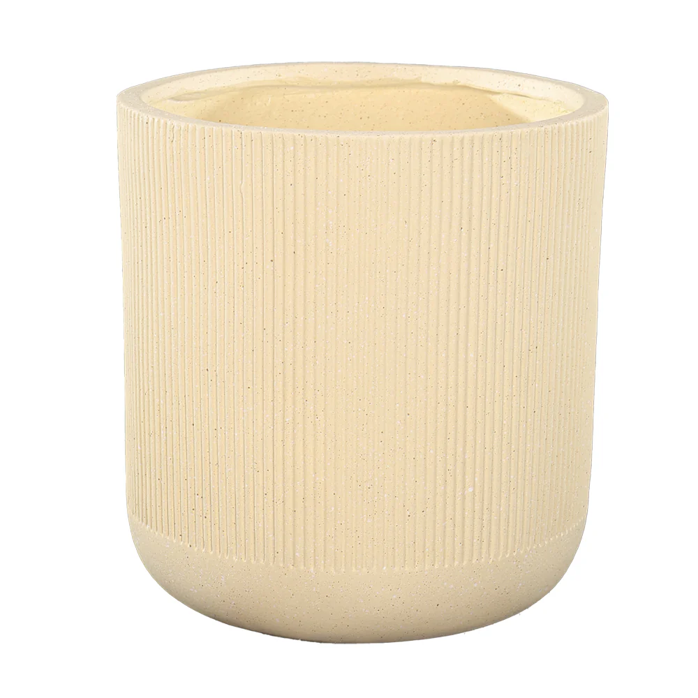 Magnesium Oxide Round Ribbed Planter - Image 16