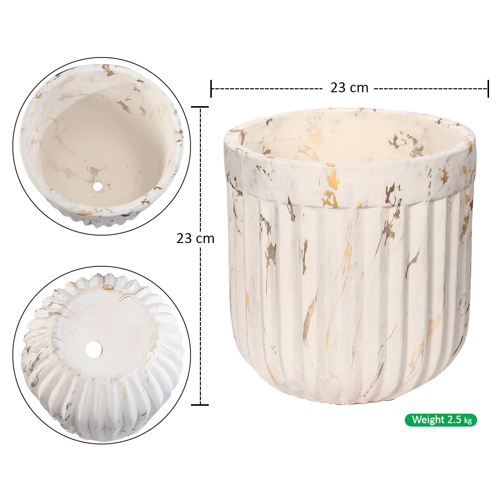 Marble Design Concrete Floor Planter - Image 2