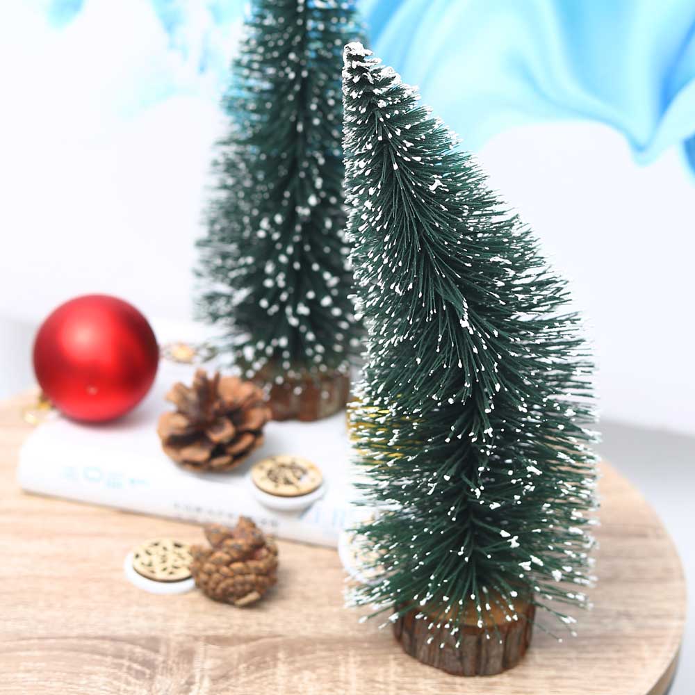 Mini Christmas Tree With Wooden Base per Pack/Piece ( other decoration items not included) - Image 4