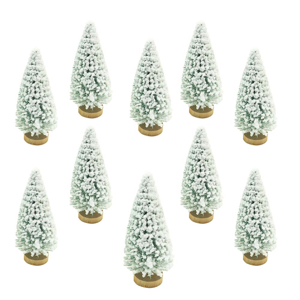 1Pack/ Piece Miniature Frosted Fake Christmas Tree (Other Decoration Items not Included) - Image 2