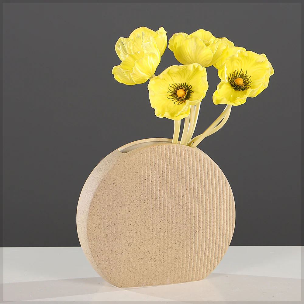 Minimalist Round Ceramic Vase - Image 8