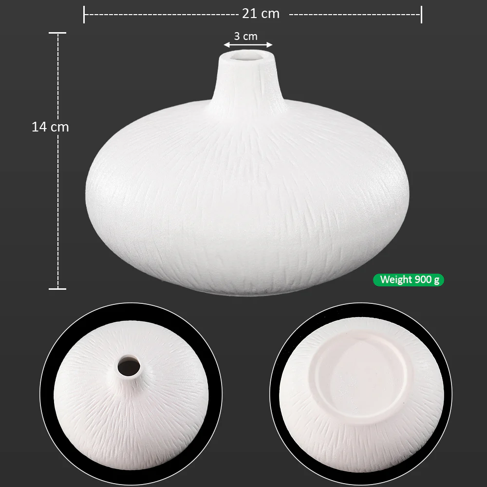 Minimalist Round Decorative Vase - Image 2