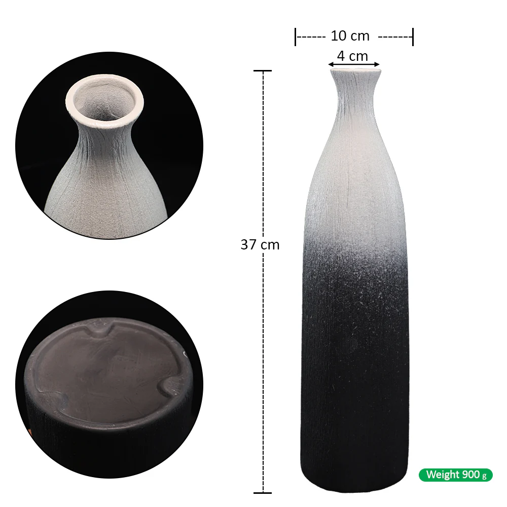 Minimalist Tall Ceramic Vase(Flower Not Included) - Image 3