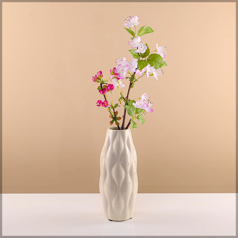 Modern Decorative Cream Ceramic Vase