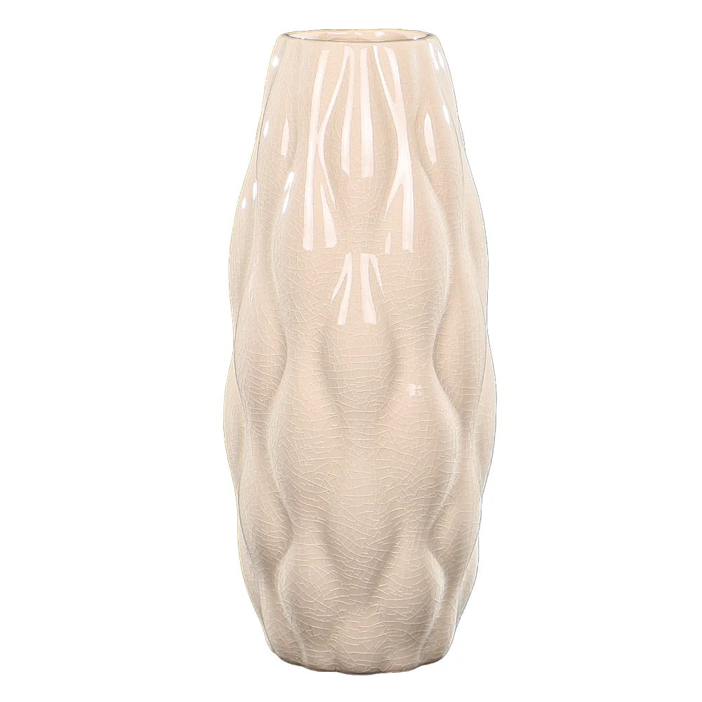 Modern Decorative Cream Ceramic Vase - Image 5