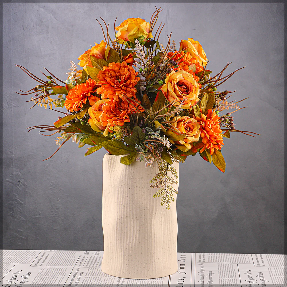 Modern Design Cream Ceramic Vase - Image 3