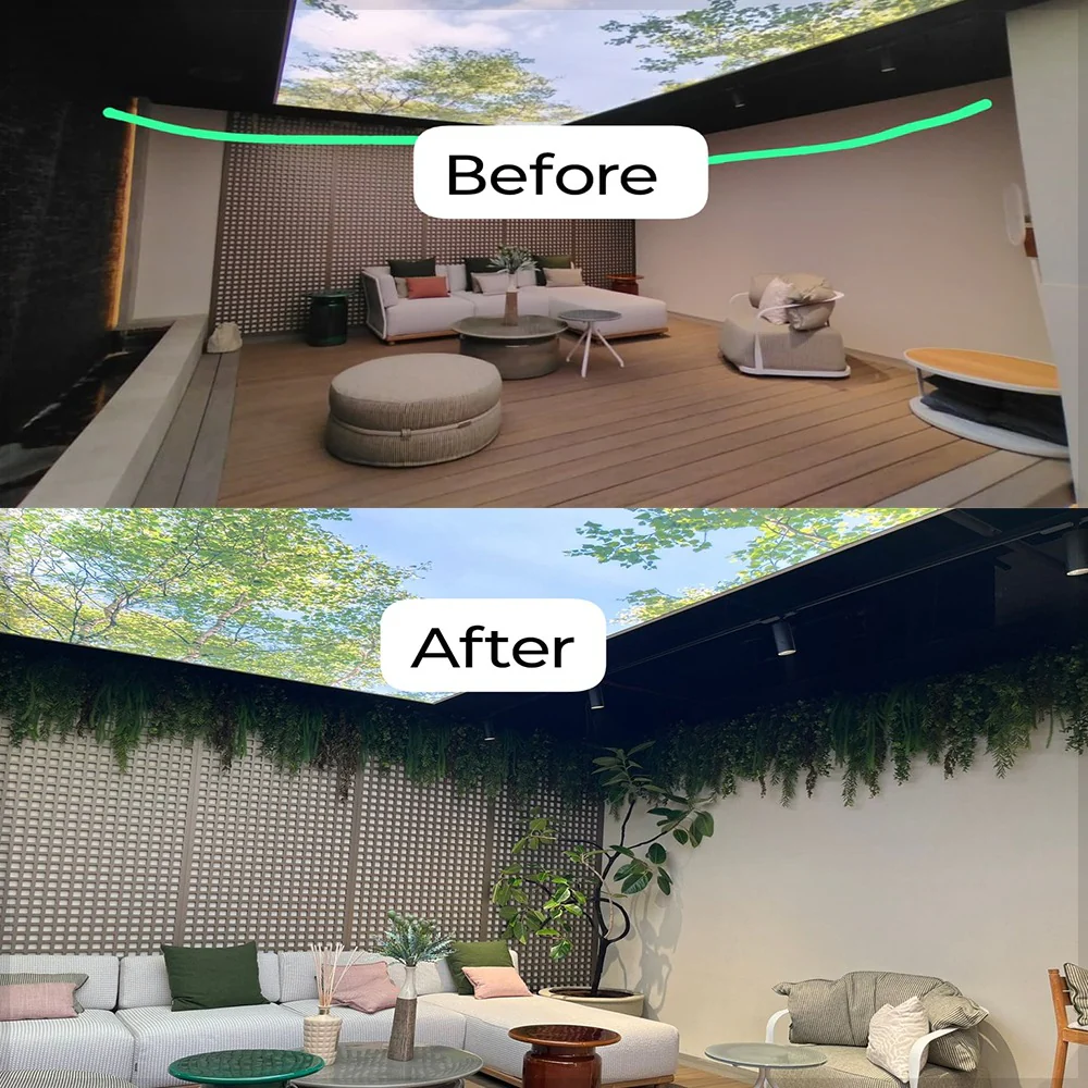 Modern Indoor Lounge with Nature-Inspired Ceiling for display purposes only (non-sale) - Image 2