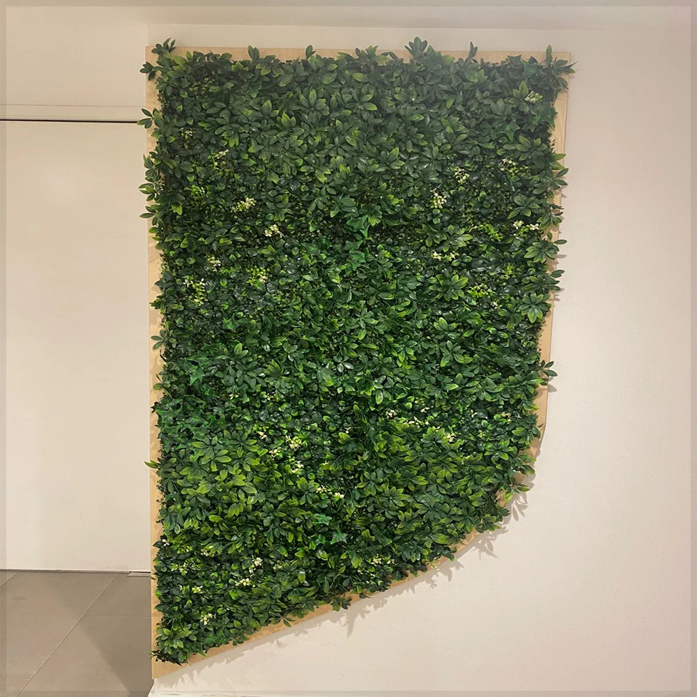 Modern Indoor Planter with Lush Greenery Accent with Modern Vertical Green Wall Feature Panel for display purposes only (non-sale) - Image 2