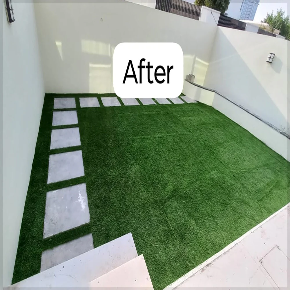 Modern Minimalist Backyard with Lush Green Lawn for display purposes only (non-sale) - Image 3