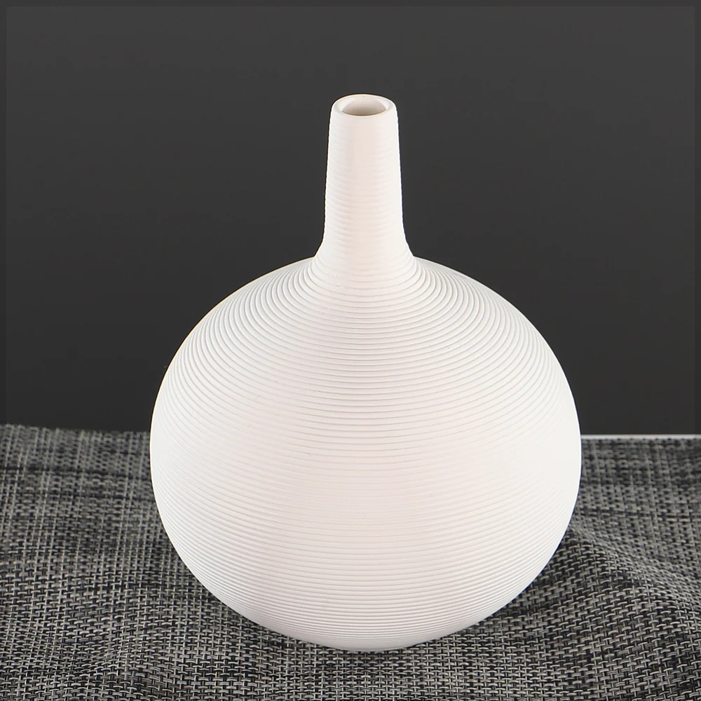 Modern Style Textured Striped Vase - Image 5