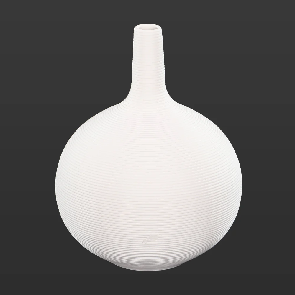 Modern Style Textured Striped Vase - Image 7