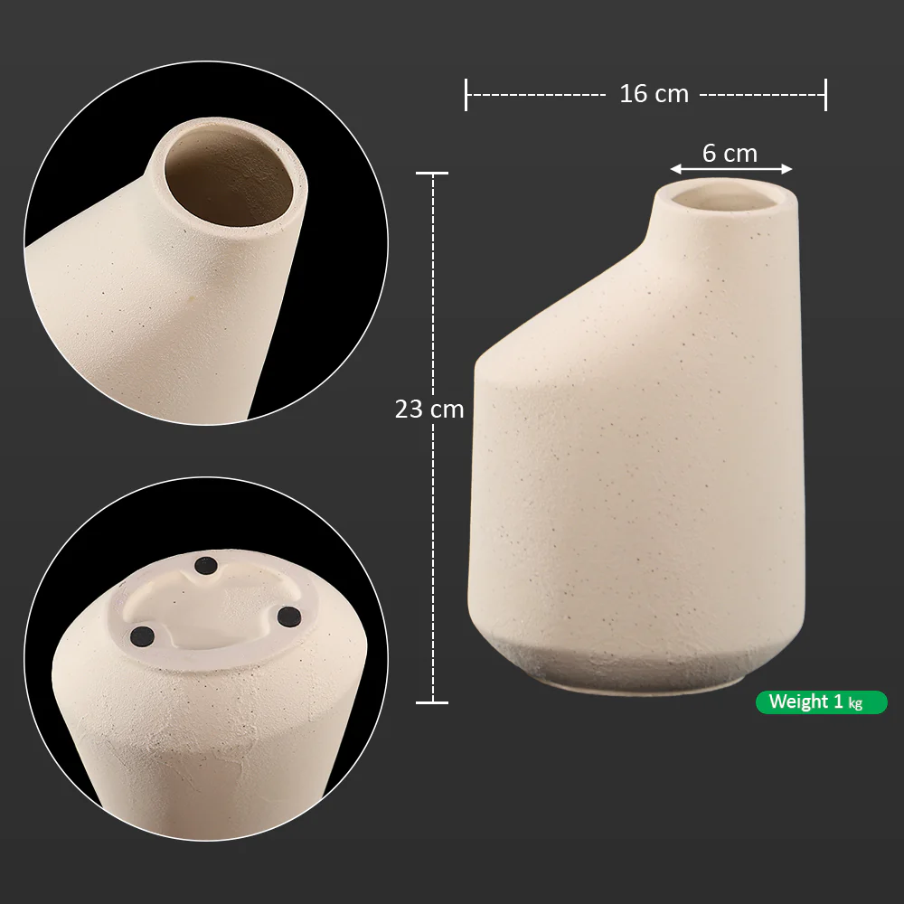Modern Textured Ceramic Table Vase(Flower Not Included) - Image 6