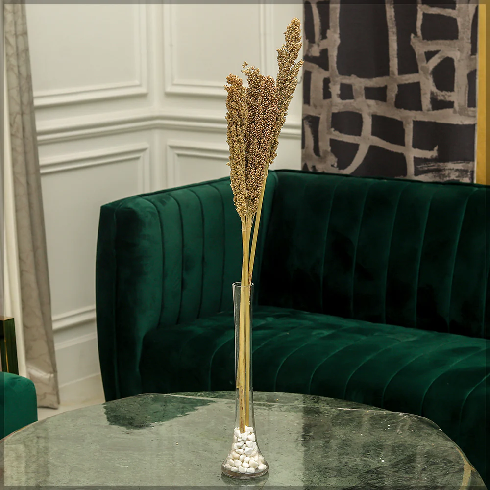 Natural Dried Sorghum Flower Single Stem (without vase) - Image 4