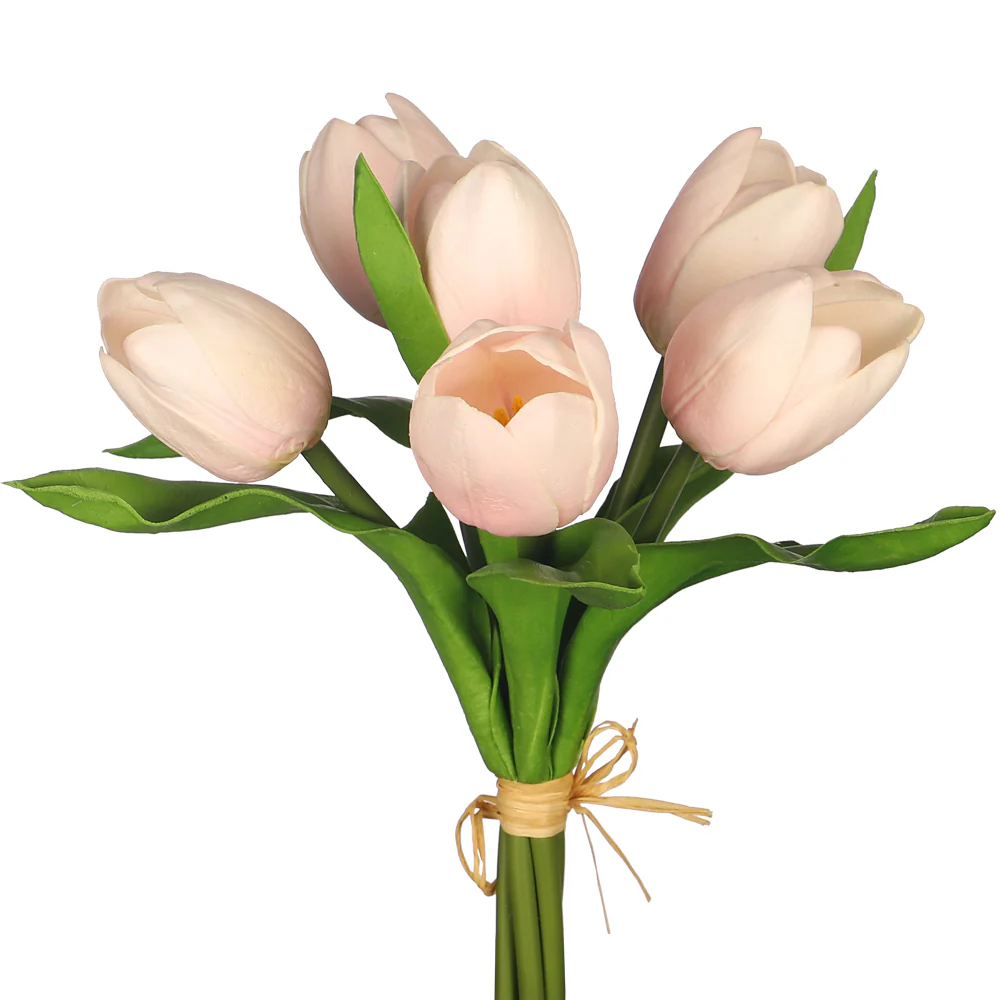 Single Bunch Natural Look Artificial Tulips (without glass vase) - Image 18