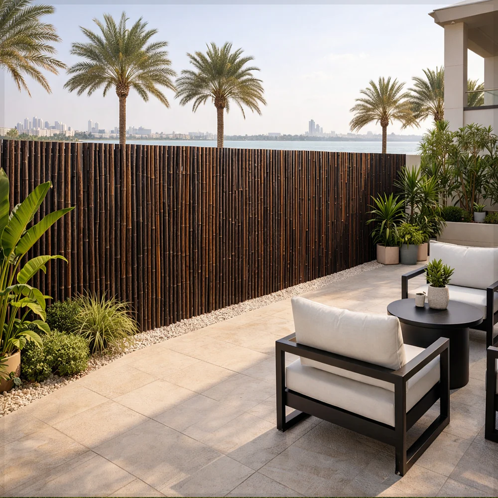 Natural Rolled Bamboo Fence Thick Natural Privacy Fence - Image 13