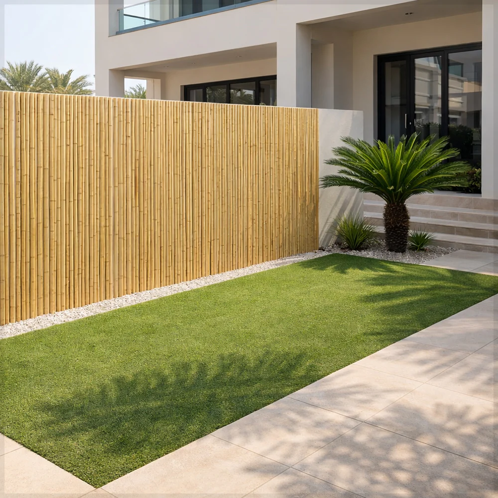 Natural Rolled Bamboo Fence Thick Natural Privacy Fence - Image 4