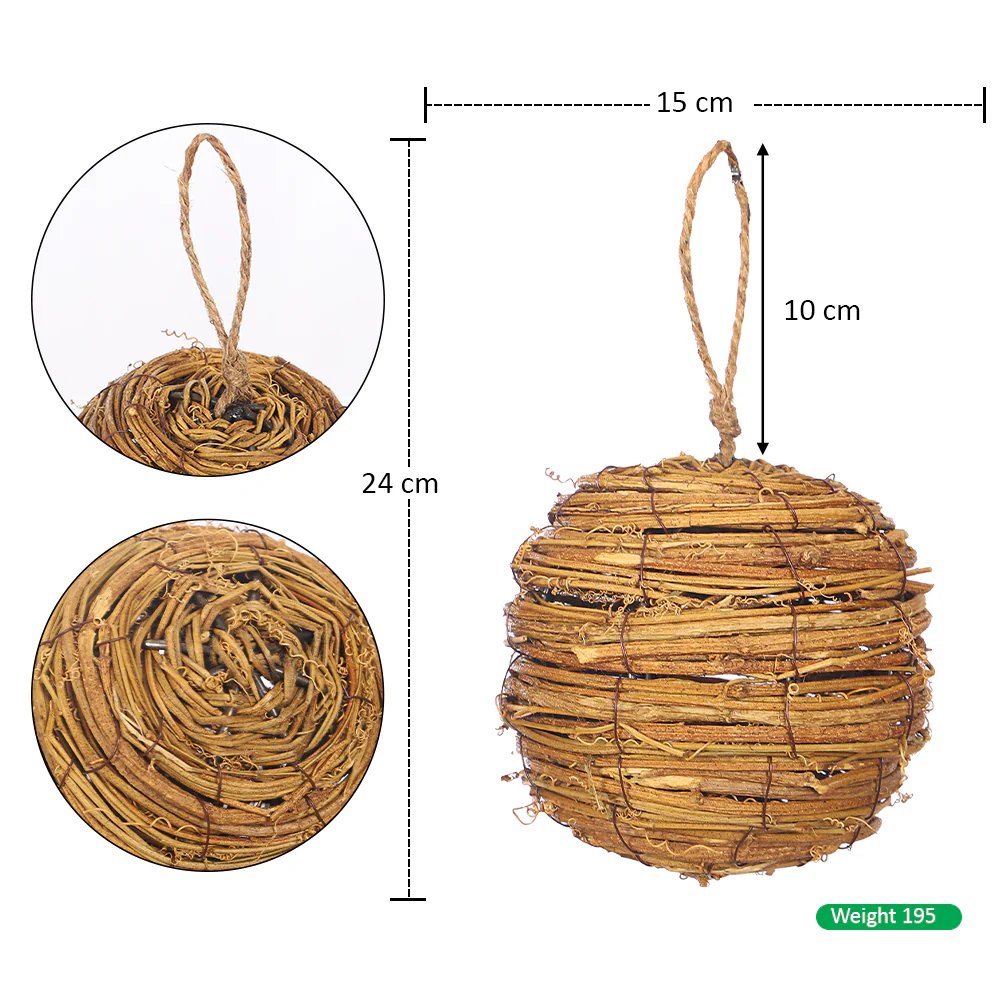 Natural Vine Hanging Ball Ornament 🌿 - Image 3