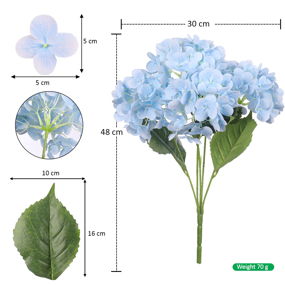 Natural 3D Hydrangea Flower(without vase) - Image 65