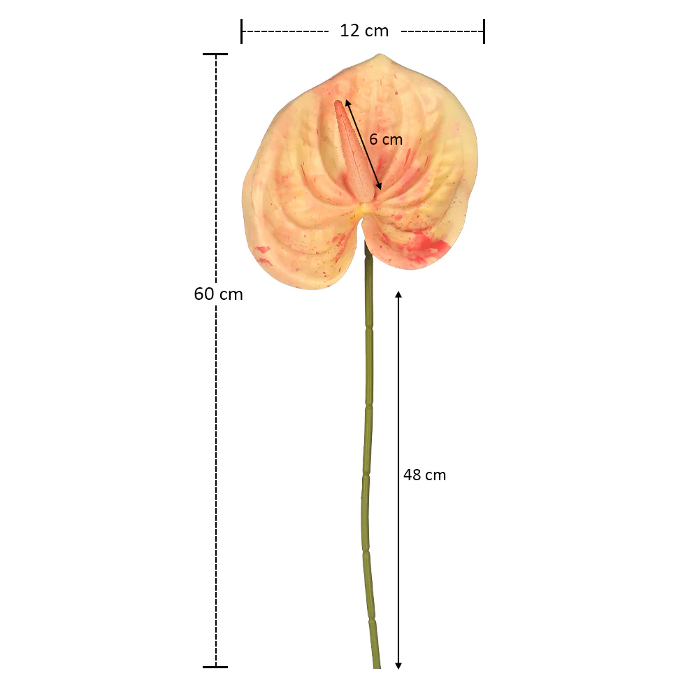 Nearly Natural Anthurium Flower Single Stem(without vase) - Image 18