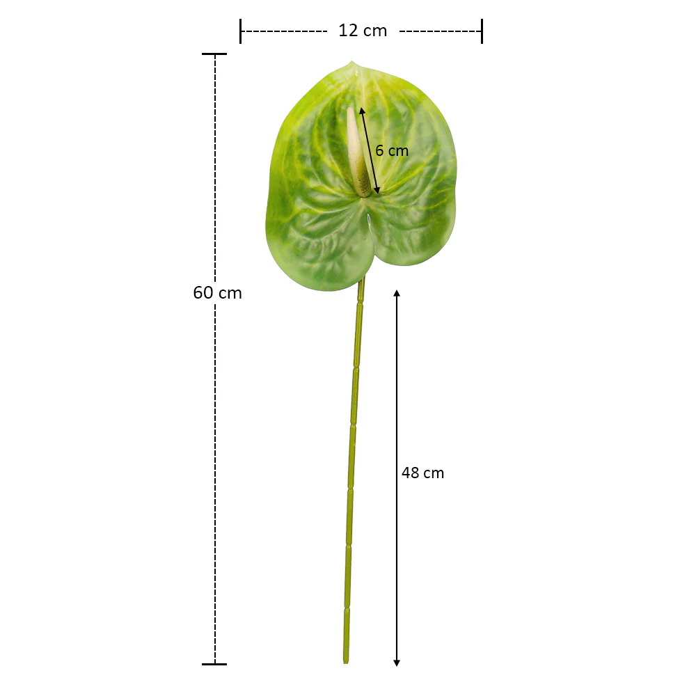 Nearly Natural Anthurium Flower Single Stem(without vase) - Image 6