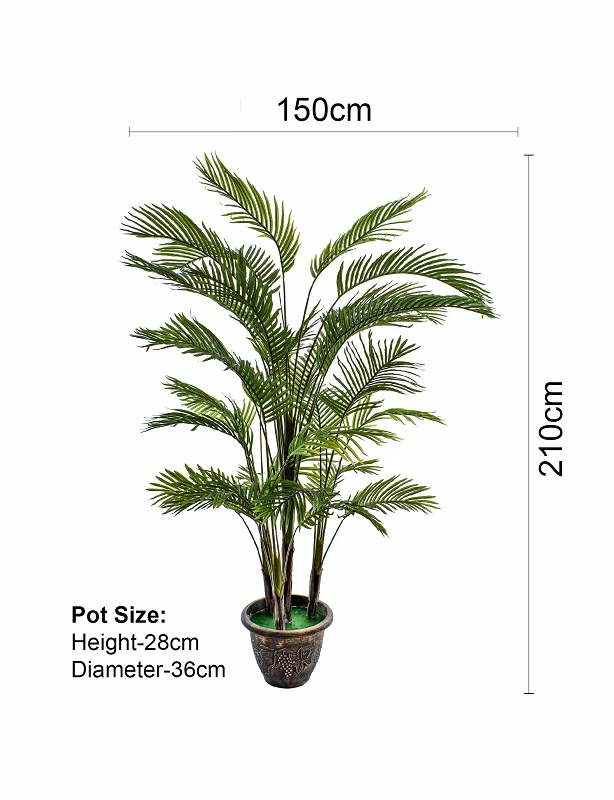 Nearly Natural Artificial Bamboo Palm Tree 2.1 Meter High - Image 2