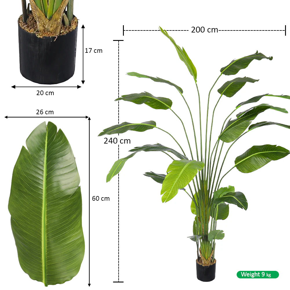 Nearly Natural Banana Plant 240cm Tall - Image 3