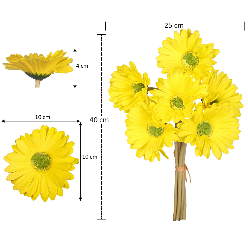 Nearly Natural Gerbera Flower Single Bunch(without glass vase) - Image 8