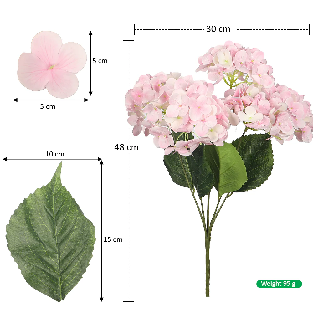 Nearly Natural Hydrangea Flower(without vase) - Image 14