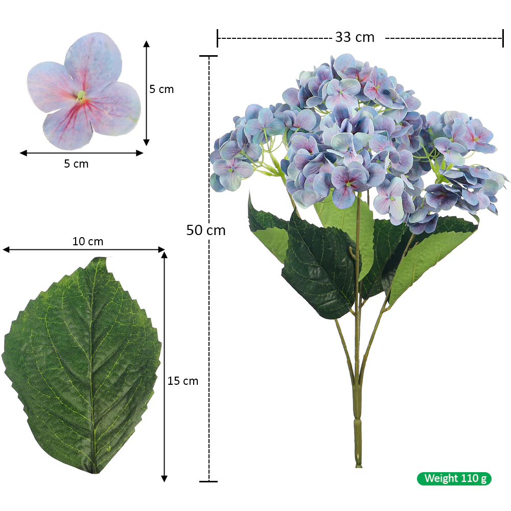 Nearly Natural Hydrangea Flower(without vase) - Image 25