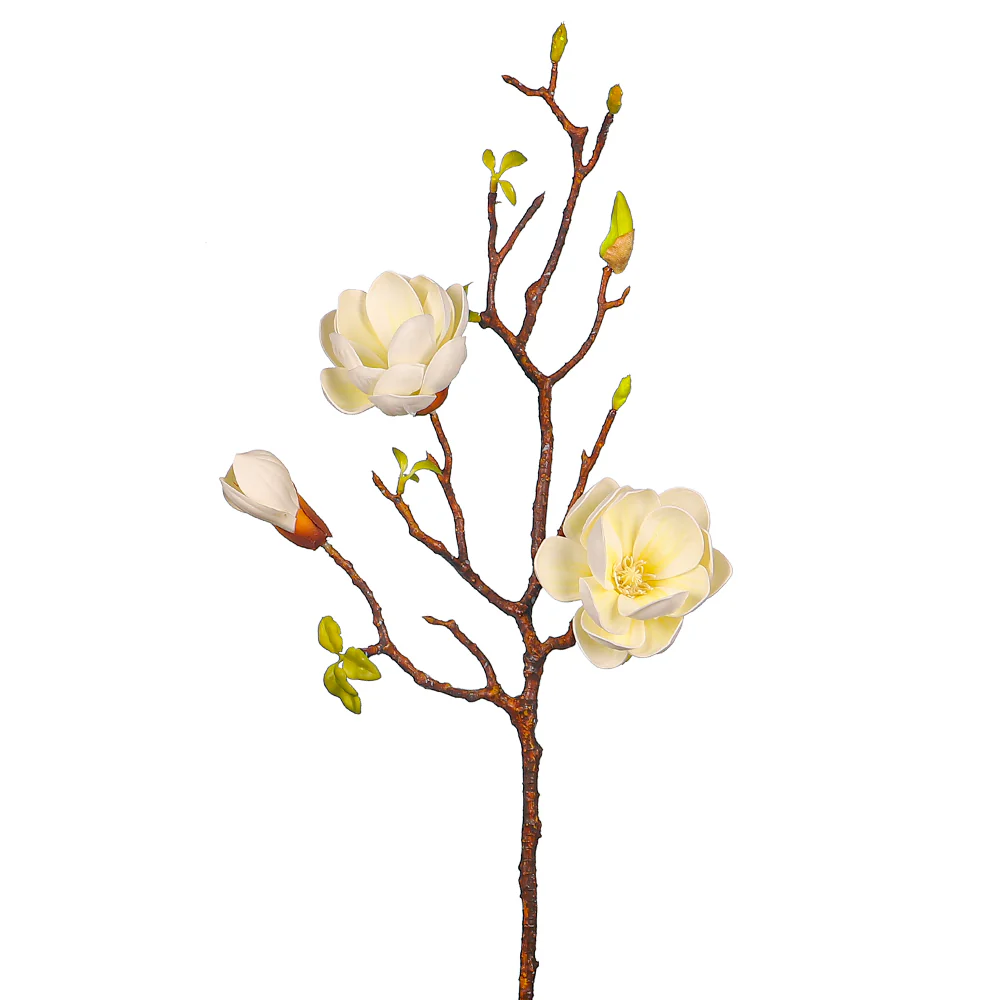 Single Stem Nearly Natural Magnolia Flowers (without vase) - Image 25