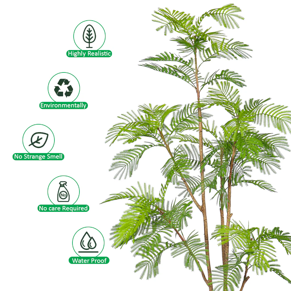 Nearly Natural Mimosa Plant 180cm High - Image 4