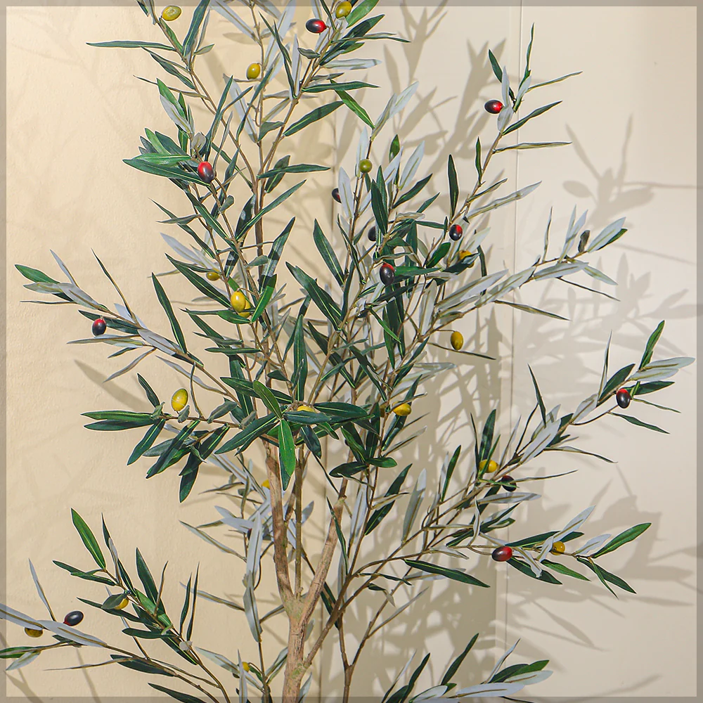 Nearly Natural Olive Plant 180cm Tall(with black nursery pot) - Image 6